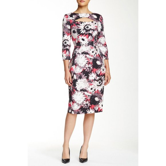 Debbie Shuchat Dresses & Skirts - 🆕 Debbie Shuchat Cutout Yoke Floral Print Dress 8